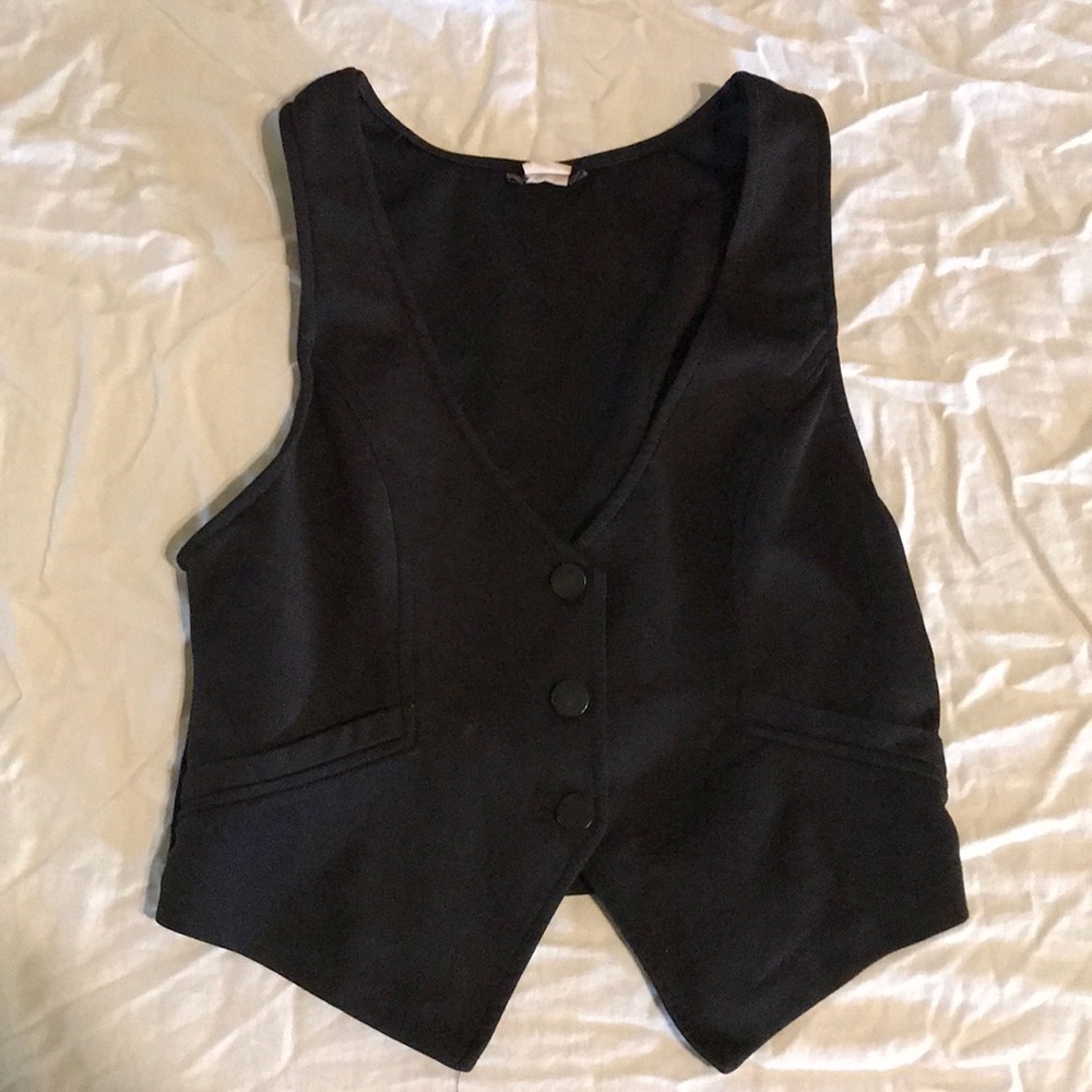 Silk black vest